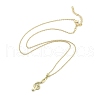 Brass Micro Pave Clear Cubic Zirconia Pendant Necklaces NJEW-B101-03G-04-2