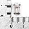 Brass Pave Clear Cubic Zirconia Charms KK-Z051-01P-01-3
