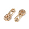 Brass Micro Pave Clear Cubic Zirconia Pendants KK-E068-VF262-3