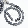 Natural White Jade Bead Strands X-G-R297-8mm-33-2