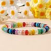 Natural Mixed Gemstone Abacus Beads Stretch Bracelets for Women VF0699-3