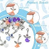 16Pcs 4 Colors Angel Glass Acrylic Pendants HJEW-FS00015-2