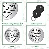 CREATCABIN Pocket Hug Token Long Distance Relationship Keepsake Keychain Making Kit DIY-CN0002-67F-3