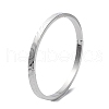 3Pcs 3 Color 304 Stainless Steel Grooved Bangles Set BJEW-F464-01-2