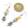 Natural Mixed Stone Chip Dangle Earrings Set for Women EJEW-JE06248-3