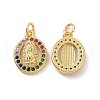 Brass Micro Pave Cubic Zirconia Pendants KK-E068-VF129-1