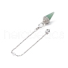 Mixed Gemstone Dowsing Pendulum Big Pendants HJEW-TA00018-5