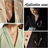 Fingerinspire 4Pcs 4 Style Safaty Chain Hanging Sweater Brooch Pin JEWB-FG0001-03-6
