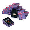 Rectangle Paper Jewelry Set Storage Boxes with Bowknot CON-TAC0014-04B-10