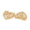Brass Micro Pave Cubic Zirconia 2-Loop Pendants ZIRC-P106-29G-3