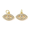 Brass Micro Pave Cubic Zirconia Charms KK-C092-12G-1