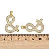 Brass Micro Pave Cubic Zirconia Pendants KK-S526-21G-C-3