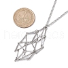 Stainless Steel Macrame Pouch Empty Stone Holder for Necklace Makings NJEW-JN04821-02-3