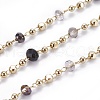 3.28 Feet Handmade Glass Beaded Chains X-CHC-K007-G04-G-1