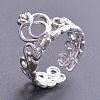 Fashionable 304 Stainless Steel Cuff Rings FS-WG08AB3-01-1