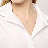 Tooth Shape 201 Stainless Steel Pendant Necklaces for Women FS-WG21FEE-03-2