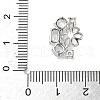 Brass Pave Clear Cubic Zirconia Stud Earring Findings KK-D369-09P-3