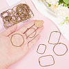 CHGCRAFT 48Pcs 6 Styles Alloy Open Back Bezel Pendants FIND-CA0008-85-3