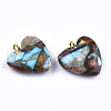 Assembled Bronzite and Imperial Jasper Pendants X-G-T111-04E-2