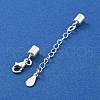 925 Sterling Silver Curb Chain Extender STER-G039-02A-S-2