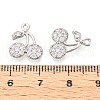 Brass Micro Pave Cubic Zirconia Charms KK-T076-05P-3