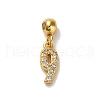 925 Sterling Silver Micro Pave Clear Cubic Zirconia European Dangle Charms STER-A045-01G-9-1
