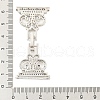 Rack Plating Brass Micro Pave Clear Cubic Zirconia Fold Over Clasps ZIRC-F140-06P-3
