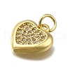 Brass Micro Pave Clear Cubic Zirconia Pendants ZIRC-I070-143G-2