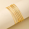 7Pcs 7 Styles Alloy Plain Bangles for Women FS-WGFB6BA-01-1