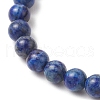 Shell Pearl Bead & Dyed Natural Lapis Lazuli & Yellow Jade & Carnelian Beaded Stretch Bracelets for Women BJEW-JB11938-03-4