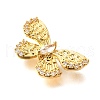 Brass Pave Clear Cubic Zirconia Links KK-D356-20G-2