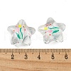 Transparent Printed Acrylic Beads OACR-H124-02B-3