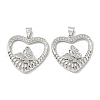 Rack Plating Brass Micro Pave Cubic Zirconia Pendants KK-F869-17P-1