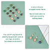 SUPERFINDINGS 4 Sets Natural Mixed Stone Copper Wire Wrapped Pendants FIND-FH0009-11-3