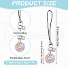 Glass Mobile Straps HJEW-HY00009-2
