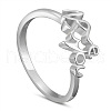 SHEGRACE Rhodium Plated 925 Sterling Silver Rings JR736A-1