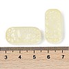 Spray Painted Transparent Glass Connector Charms GLAA-H035-06E-3