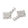 Brass Micro Pave Cubic Zirconia Pendants KK-M246-42P-2