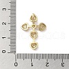 Brass Micro Pave Clear Cubic Zirconia Pendants KK-M275-10G-3