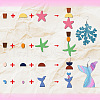 2Pcs 2 Style PET Plastic Earring Handwork Template DIY-WH0571-006-3