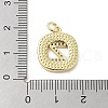 Rack Plating Brass Micro Pave Clear Cubic Zirconia Pendants KK-E102-33G-Z-3