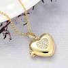 Brass Micro Pave Clear Cubic Zirconia Heart Locket Pendant Necklaces for Women NJEW-S449-04B-G-3