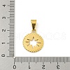 Ion Plating(IP) 304 Stainless Steel Pendants STAS-F307-18G-3