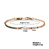 Colorful Brass Rhinestone Bracelet for Women GW5189-2-1