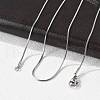 Tarnish Resistant Women's 304 Stainless Steel Snake Chain Necklaces STAS-O037-59P-2
