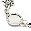 Antique Silver Plated Alloy Link Chain Bracelet Making MAK-K023-02B-AS-2