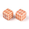 Printed Opaque  Acrylic Beads MACR-N018-04-3