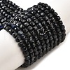 Natural Black Sapphire Beads Strands G-G259-C02-4x4mm-2