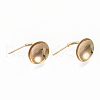 Brass Stud Earring Settings KK-T051-44G-NF-1