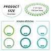 6Pcs 6 Styles 8mm Glass Round Beaded Stretch Bracelet Sets BJEW-TAC0025-4